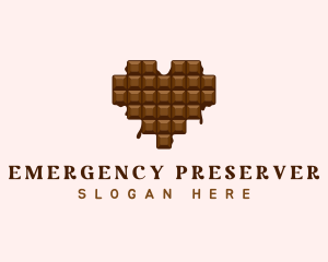 Sweet Chocolate Heart logo design