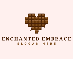 Sweet Chocolate Heart logo design