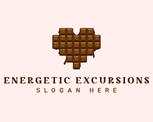 Sweet Chocolate Heart logo design