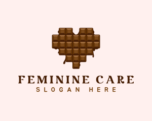 Sweet Chocolate Heart logo design