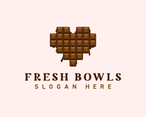 Sweet Chocolate Heart logo design