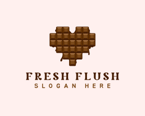 Sweet Chocolate Heart logo design