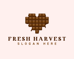 Sweet Chocolate Heart logo design