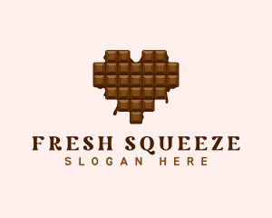 Sweet Chocolate Heart logo design