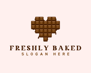 Sweet Chocolate Heart logo design