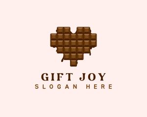 Sweet Chocolate Heart logo design