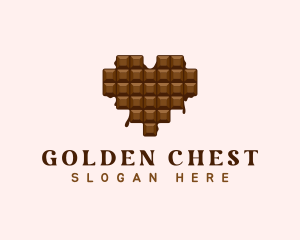 Sweet Chocolate Heart logo design