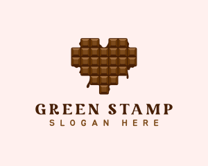 Sweet Chocolate Heart logo design