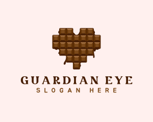 Sweet Chocolate Heart logo design