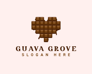 Sweet Chocolate Heart logo design