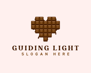 Sweet Chocolate Heart logo design