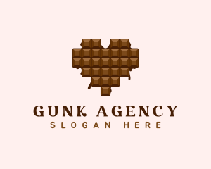 Sweet Chocolate Heart logo design