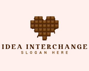 Sweet Chocolate Heart logo design