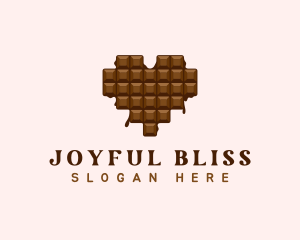 Sweet Chocolate Heart logo design