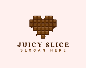 Sweet Chocolate Heart logo design