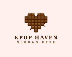 Sweet Chocolate Heart logo design