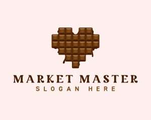 Sweet Chocolate Heart logo design