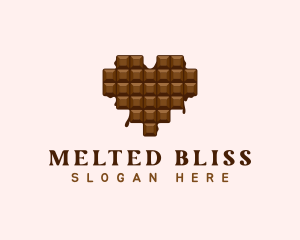 Sweet Chocolate Heart logo design