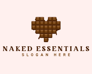 Sweet Chocolate Heart logo design