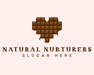 Sweet Chocolate Heart logo design