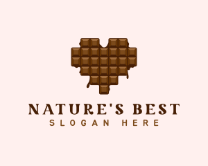 Sweet Chocolate Heart logo design