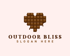 Sweet Chocolate Heart logo design