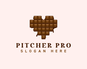 Sweet Chocolate Heart logo design