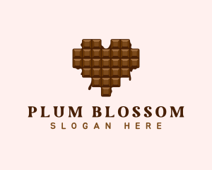 Sweet Chocolate Heart logo design