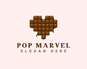 Sweet Chocolate Heart logo design