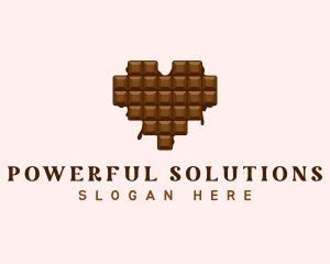 Sweet Chocolate Heart logo design