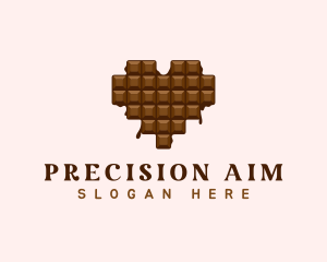 Sweet Chocolate Heart logo design