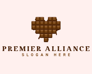 Sweet Chocolate Heart logo design