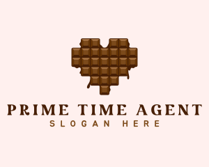 Sweet Chocolate Heart logo design