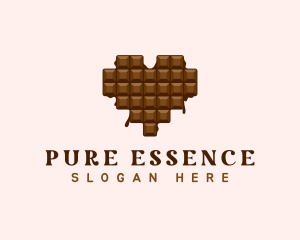 Sweet Chocolate Heart logo design