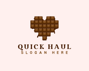 Sweet Chocolate Heart logo design