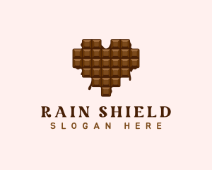 Sweet Chocolate Heart logo design