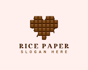 Sweet Chocolate Heart logo design