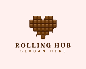 Sweet Chocolate Heart logo design