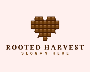 Sweet Chocolate Heart logo design