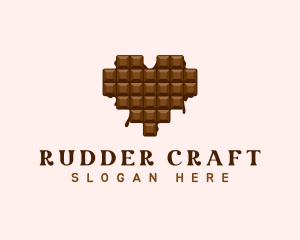 Sweet Chocolate Heart logo design