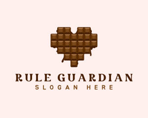 Sweet Chocolate Heart logo design