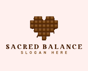 Sweet Chocolate Heart logo design