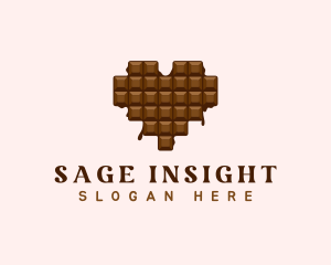 Sweet Chocolate Heart logo design