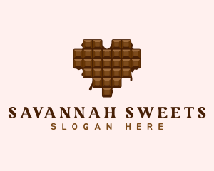 Sweet Chocolate Heart logo design