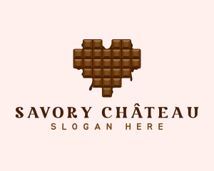 Sweet Chocolate Heart logo design