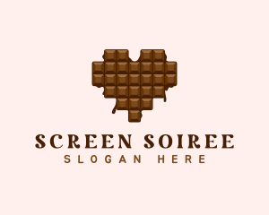 Sweet Chocolate Heart logo design