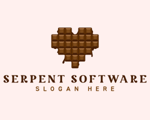 Sweet Chocolate Heart logo design