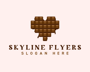 Sweet Chocolate Heart logo design