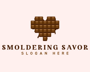 Sweet Chocolate Heart logo design