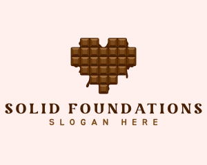 Sweet Chocolate Heart logo design
